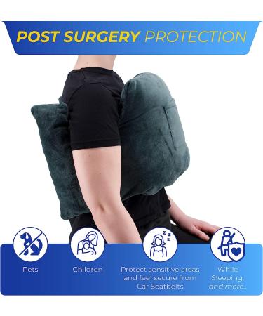 Renova Medical Wear Mastectomy Pillow - Breast and Heart Surgery Recovery Pillow - Grey - Ideal Surgery Recovery Gift - Buy Online on GoSupps.com