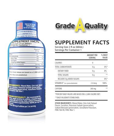 Vitamin Energy Shots - Mixed Berry Flavor | 48 Count | Boost Energy for 7+ Hours - Buy Online on GoSupps.com