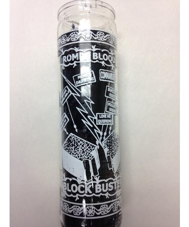 PHIMINNEX Block Buster/Block Breaker 7 Day Unscented Black Candle in Glass (Rompe Bloque)