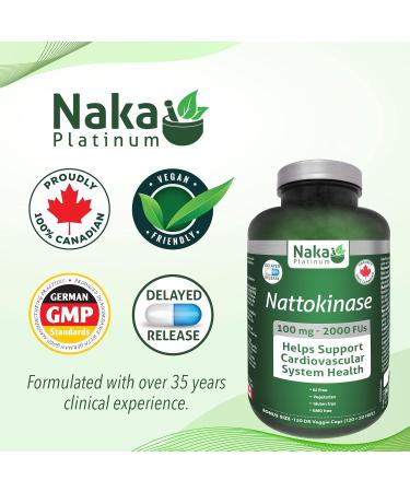 Nattokinase Supplement Capsules Jumbo Bonus Size 150 Veggie Capsules (120 + 30 Free) 100 mg - 2000 FUs Delayed Release | Helps Support Cardiovascular Health Made in Canada 150 count (Pack of 1) - Buy Online on GoSupps.com