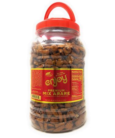 Premium Mix Arare Japanese Style Rice Crackers, Super-sized 40 Oz Container - Buy Online on GoSupps.com