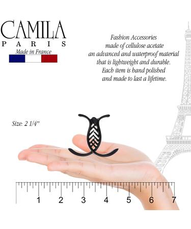Camila Paris NV07 French Hair Clip for Women - Black 3 Teeth Ponytail Holder - Girls Claw Clip Jaw Fashion Accessory - Made in France - Buy Online on GoSupps.com
