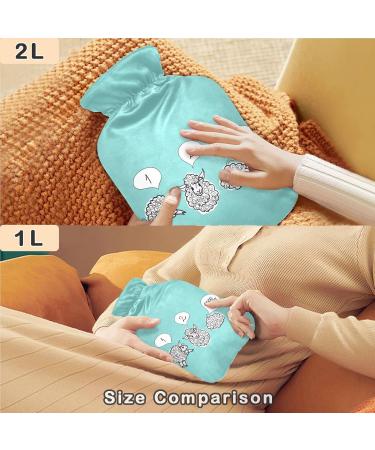 Shop Naanle Funny Sheep 2L Hot Water Bottle with Cover | Pain Relief & Heat Therapy | Bed Warmer & Hand/Foot Heating - Buy Online on GoSupps.com