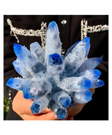Natural Crystal Rough Rare Natural Blue Crystal Cluster Specimen Wedding Decoration Aquarium 400-450g