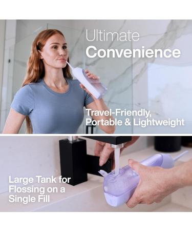 AquaSonic Icon Water Flosser - Cordless Rechargeable Oral Irrigator for Teeth | Waterproof Portable Dental Cleaning | Ideal for Braces & Travel - Lilac - Buy Online on GoSupps.com