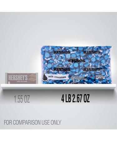 Hershey's Kisses Dark Blue Foil Milk Chocolate Candy - 66.7 oz Bag (400 Pieces) - Buy Online on GoSupps.com