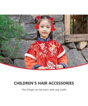 minkissy 3 Pairs Children's New Year Hair Accessories New Year Children Hair Accessory Clips for Hair Accessories for Girls Furry Ball Barrette Hairball Fabric Baby Girl Issue Card - Buy Online on GoSupps.com