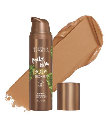 Physicians Formula Butter Glow Body Bronzer Maquillage Corps Effet Bronz 12H R sistant l Eau et aux Transferts Beurres d Amazonie pour Adoucir et Hydrater Light/Medium