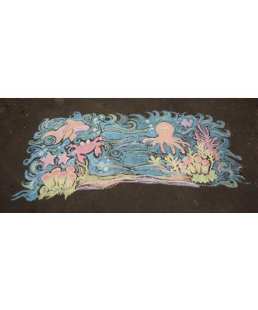 RoseArt Washable Sidewalk Chalk Paint Super Set - 8 Colors, 2 Foam Brushes - Buy Online on GoSupps.com