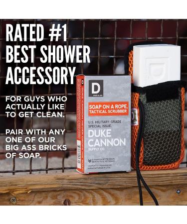 Duke Cannon Tactical Scrubber Soap On a Rope Pouch for Men | Mesh Bar Soap Holder Bag | Bath and Shower Body Exfoliator | Machine Washable | Long Lasting | Cruelty-Free - Buy Online on GoSupps.com