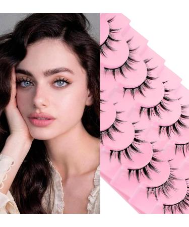 Manhua Lashes: 7 Pairs Anime & Cosplay Eyelashes - Wet Look Wispy Manga Lashes for Japanese Comic Style - Buy Online on GoSupps.com