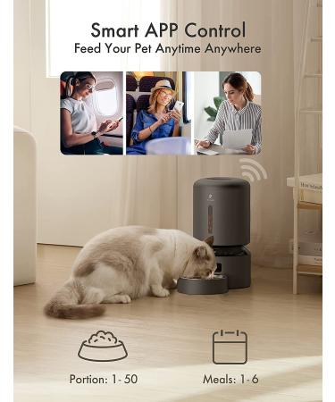 PETLIBRO Automatic Cat Feeder - 5G WiFi, APP Control, Stainless Steel Bowl - 5L Black - Buy Online on GoSupps.com