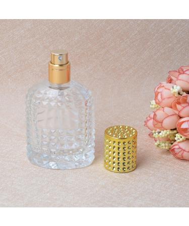 Enslz 50ml Refillable Clear Glass Luxury Spray Perfume Bottle Empty Atomizer Bottle Makeup Tool 2pcs free Funnel Filler (Gold) - Buy Online on GoSupps.com