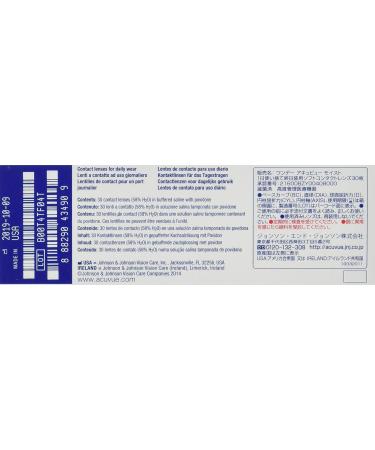 Buy Acuvue 1-Day Moist for Astigmatism - Daily Soft Lenses (30 pcs) | BC 8.5mm DIA 14.5mm Cyl -1.75 Axis 50 - Fast International Shipping - Buy Online on GoSupps.com