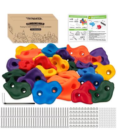 Trymaker Rock Climbing Holds,Climbing Wall for Kids,Climbing Set for Adult Indoor and Outdoor 15PCS