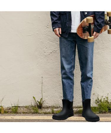 Men's Waterproof Ankle Rain Boots - Rubber Garden Shoes Size 10 - Buy Online on GoSupps.com