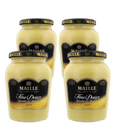 Maille Specialty Mustard Fine Sweet Jar 370 g - Set of 4