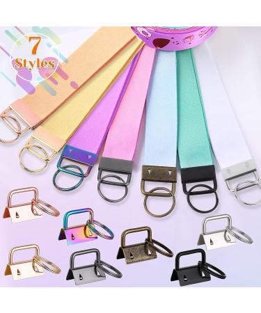 Modacraft Key Fob Hardware Set - 42PCS, 1 Inch, 7 Colors - for Keychain, Wristlet, Lanyard Making - Buy Online on GoSupps.com
