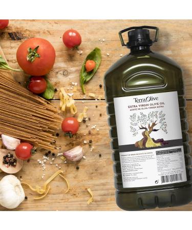 TERRAOLIVE 5L Extra Virgin Olive Oil from Spain - Mild Body Olive Variety - Recycled PET Container | Cooking Oil - Essential 5 l - Buy Online on GoSupps.com