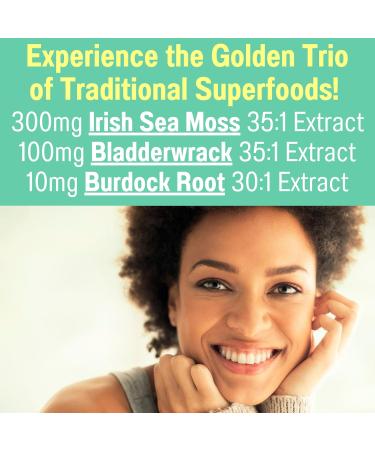 Moringa Irish Sea Moss Chlorophyll EGCg Green Tea Burdock Root Bladderwrack Super Greens Gummies Powder Capsules Pills Liquid Drops Oil Tincture Supplement Supplements Alt Organic Green Seamoss - Buy Online on GoSupps.com