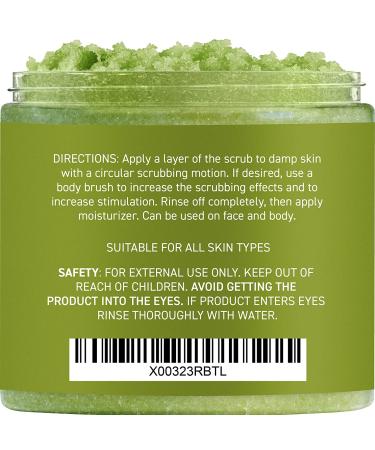 Brooklyn Botany Matcha Green Tea Body Scrub - Exfoliating & Moisturizing - 10.5 oz - Fights Stretch Marks & Wrinkles - Ideal Gift for Men & Women - Buy Online on GoSupps.com