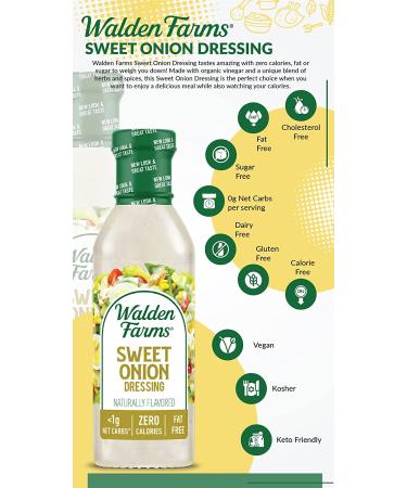 Walden Farms Sweet Onion Dressing â€“ Calorie-Free 12 fl oz | Guilt-Free Flavor! - Buy Online on GoSupps.com