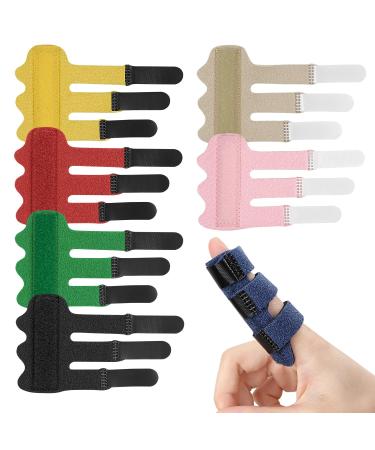 Finger Splint 4 Pcs Adjustable Trigger Finger Support Brace for Men and Women All Fingers (Pink)