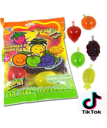 Jelly Fruit Candy TIK Tok JU-C Fruity's Gely Snacks - Play The Tiktok Hit or Miss Challenge - Includes 8 Count Bag - Buy Online on GoSupps.com