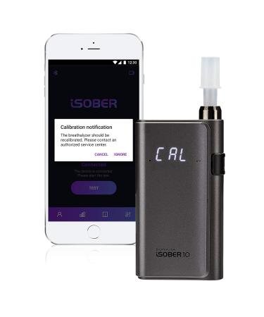 iSOBER 10 Breathalyzer | HSA/FSA Eligible | DOT  NHTSA Compliant Alcohol Tester | Suracell FuelCell Sensor Technology | The Sensor Status Check System Installed - Buy Online on GoSupps.com