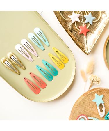 Buy Paper Dragon Special 48 Hair Clips & Ties | Durable Kids' Hair Accessories in Glitter & Fabric | Rainbow Pink for Long & Fine Hair - Buy Online on GoSupps.com