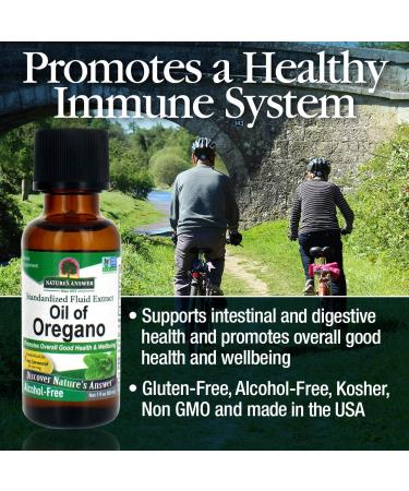 Nature's Answer Oil of Oregano Leaf - Supports Healthy Intestinal & Digestive Function - Promotes Overall Wellness - Gluten-Free, Alcohol-Free & Preservative-Free - 1oz - Buy Online on GoSupps.com