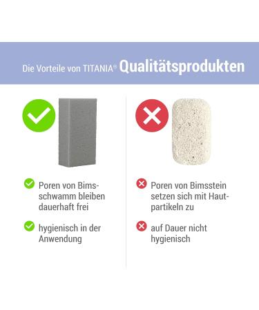 Titania Bimshwamm Bills Sponge for Hand & Foot Care - German Foot Care Stone for Men & Women - Angular Gray - 1 Piece - Buy Online on GoSupps.com