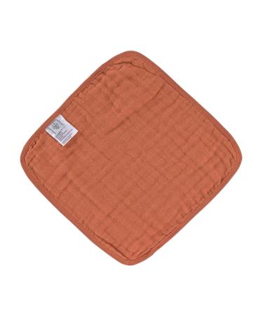 L SSIG Muslin Washcloth Cotton Set of 3 - Rust Red | Soft & Absorbent Wash Cloths for Baby & Home | International Shipping - Buy Online on GoSupps.com