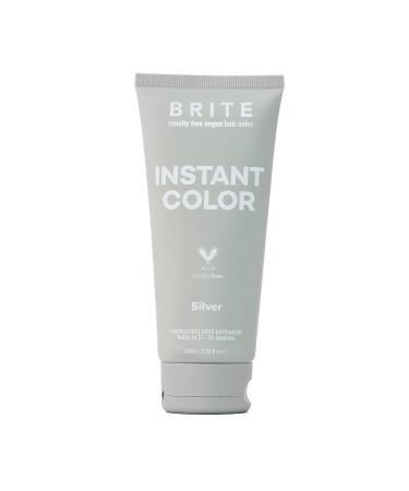 Brite Silver Semi-Permanent Hair Color - Vegan & Cruelty-Free Hydrating Hair Dye, Lasts Up to 30 Washes (100ml)