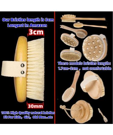 MGQQGM Dry Brushing Body Brush for Lymphatic Drainage and Exfoliation - 100% Natural Bristles for Cellulite Reduction and Smooth Skin - Buy Online on GoSupps.com