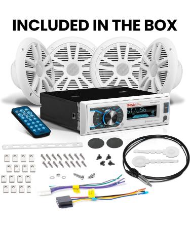 BOSS Audio MCK632WB.64 Marine Stereo Package - Bluetooth, AM/FM Radio, 6.5 Speakers, Weatherproof - Buy Online on GoSupps.com