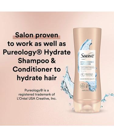Suave Hydrating Conditioner with Hyaluronic Acid - 12.6 oz | Long-Lasting Hydration for Dry Hair - Buy Online on GoSupps.com