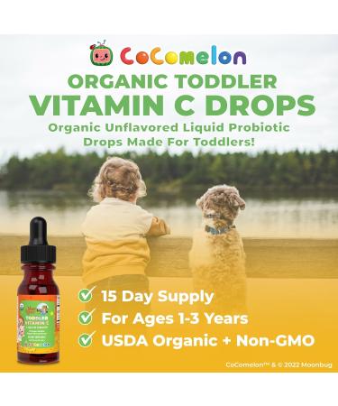 MaryRuth Organics Toddler Vitamin C Drops | USDA Organic Vitamin C Liquid Drops for Toddler | Ages 1-3 Years | Vitamin for Immune Support & Overall Health | Vegan | Non-GMO | 15 Servings - Buy Online on GoSupps.com
