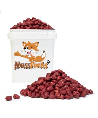 Burnt peanuts red 1kg -3kg - peanuts with red sugar coating - Partysnack - Jahrmarkt/Christmas market Flair for at home - Crispy red peanuts - nibble fun - nut fox (3kg bucket) Burnt peanut 3kg bucket