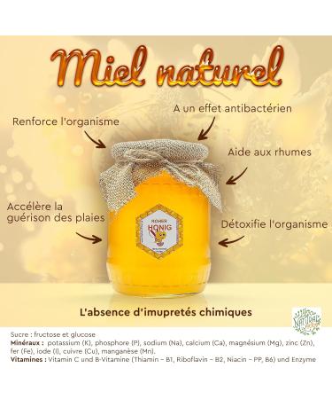 Buckwheat honey pure & raw & raw | 1.1 kg | Honey comes directly from the Polish beekeeper | Fresh | Honey in a glass jar - Buy Online on GoSupps.com