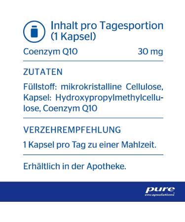 Buy Pure Encapsulations CoQ10 30 mg - Best Coenzyme Q10 for Heart Health - 60 Capsules - International Shipping Available - Buy Online on GoSupps.com