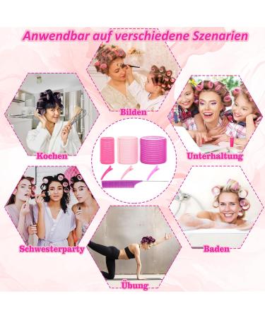 Buy Dadapanghu Curling Winder Set - 37 Pieces of Self-Adhering Hair Rollers & Combs for Effortless Heat-Free Curls - Perfect for All Hair Lengths - Buy Online on GoSupps.com