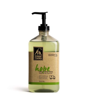 The Right to Shower Sulfate Free Body Wash  Hope  Aloe Vera + Dewy Moss  16 Fl Oz