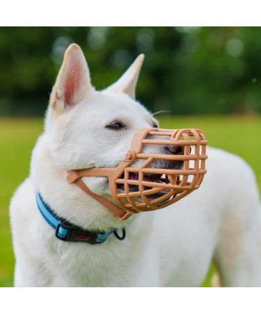 Baskerville Classic Basket Muzzle for Dogs - Pant Drink Prevent Bites & Feed Waste Breathable Design for Longer Noses - Ideal Dog Training Muzzle - Buy Online on GoSupps.com