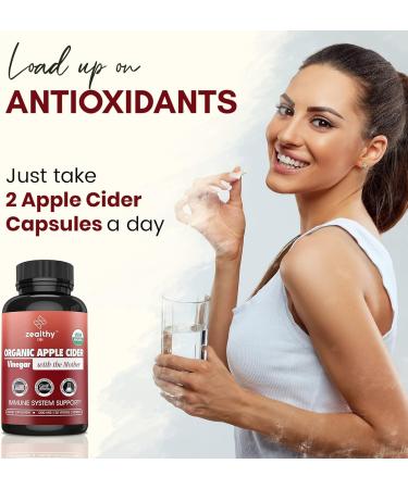 Buy Zealthy Life Organic Keto Apple Cider Vinegar Capsules - 1200 mg 120 Vegetarian Capsules Supports Weight Loss & Digestion - International Shipping Available - Buy Online on GoSupps.com