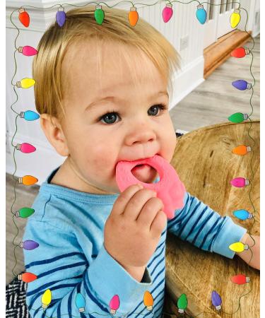 Lanco Strawberry Teething Ring - 100% Natural Rubber Pink 200g | Safe & Eco-Friendly Baby Toy - Buy Online on GoSupps.com