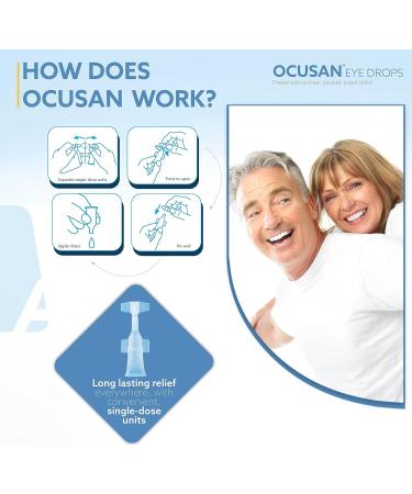 Ocusan Single Dose Eye Drops - Preservative Free Lubricating Drops with Hyaluronic Acid for Dry, Red, and Itchy Eyes - Buy Online on GoSupps.com