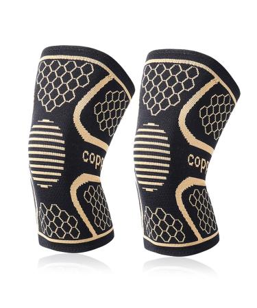 Knee Brace Nylon Fabric 1 Pair Knee Braces for Hiking (L)