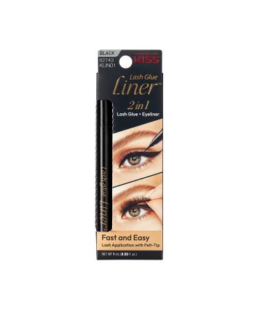 KISS Felt Tip Glue Liner Lash Adhesive- Black (6)