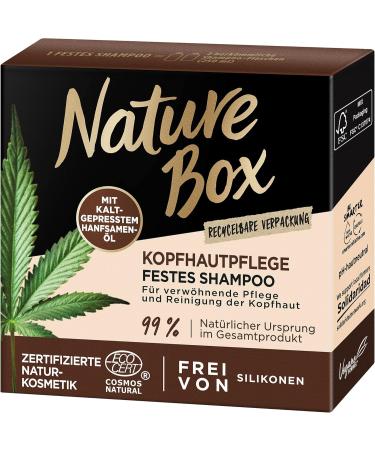 Nature Box 3 Pack Solid Hemp Scalp Shampoo (85g), 3 x 85g